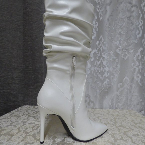 $129.00 Jessica Simpson Lyndy Slouch Boots, Off White, 9, M - Picture 4 of 12